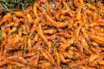 Snack fish in thailand market.