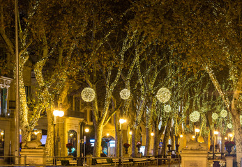 Mallorca Palma bei Nacht zu Weihnachten © vulcanus