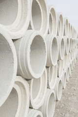 Pipe of cement for the building trade
