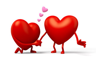 The 3d heart was trying to woo her