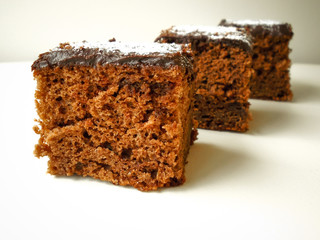 Fresh chocolate cake  - Stock Image