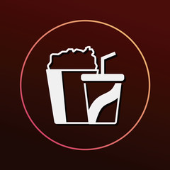 theater drinks and popcorn icon