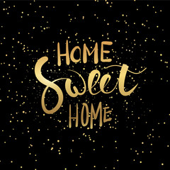 Home sweet home hand lettering.