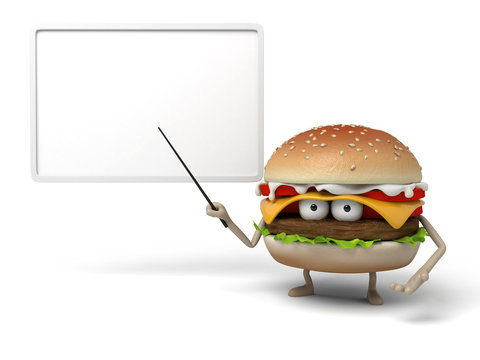 The 3d hamburger was lecturing