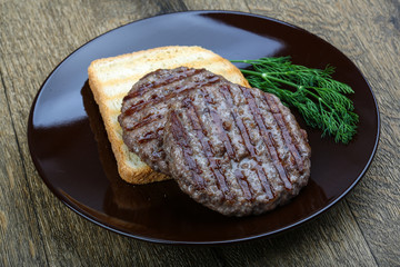 Grilled burger cutlet