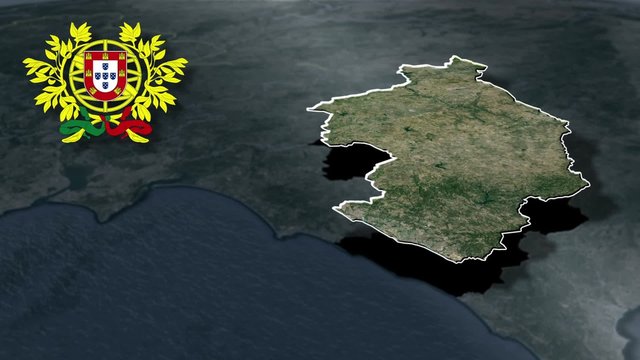 Beja with Coat of arms animation map
Districts of Portugal