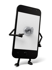 The 3d smartphone and a key