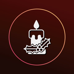 Christmas candle icon