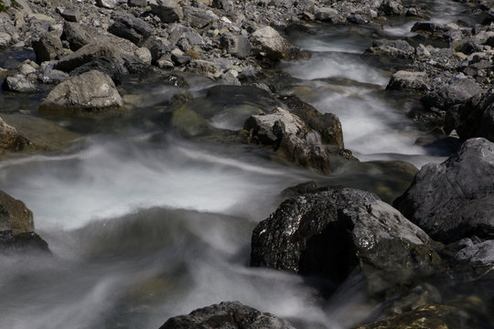 Water in a mountain stream