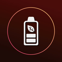 Environmental protection concept battery icon