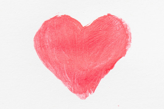 water color style heart shape on white background