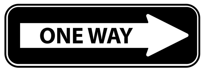 One Way Sign - obrazy, fototapety, plakaty