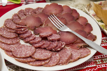 Appetizer of cold cuts