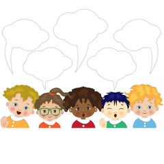 Bambini con Fumetti per Testo