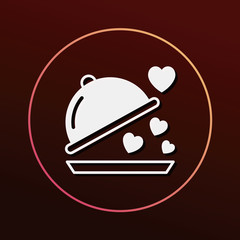 valentine's day meal icon