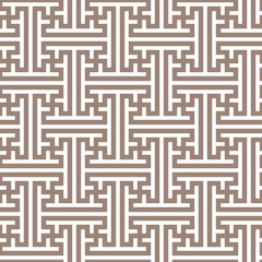 Stoffe zum Nähen Geometrische nahtlose Muster im asiatischen Stil. Gitter, Puzzle, Labyrinth Stil traditionellen Vektor nahtlose Muster. Monochrome Sendemuster. Einfach mit einem Klick Farbe zu ändern