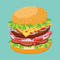 Vector burger