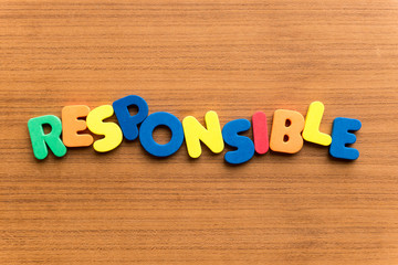 responsible colorful word