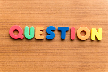 question colorful word