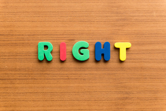 right colorful word