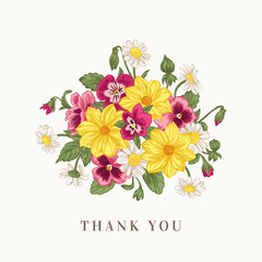 Bouquet of summer flowers.