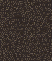 Vector seamless background of chemical formulas. Skeletal formula of the chemical.