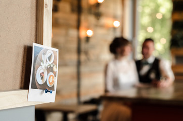 Fototapeta premium the bride and groom holding hands