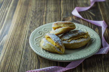 Cookies with apples, copy space for your text.
