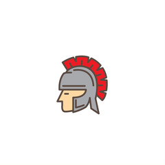 Greek warrior vector logo