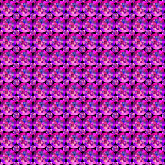 Pattern of precious stones in pink- lilac color/on a black background