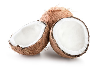Coconut isolated on white background