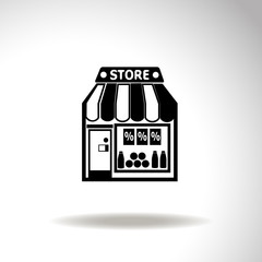 Naklejka premium Store vector icon.