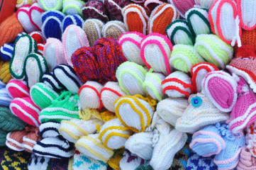 crocheted booties background