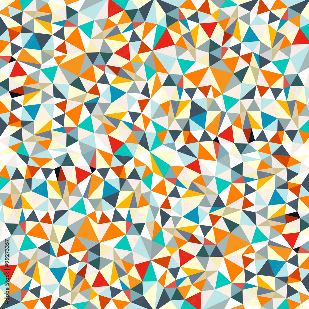 Sticker Abstract Vector Retro Triangles Background