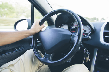 Detail of the car interior