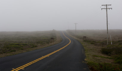 road into fog