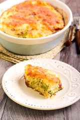 Broccoli and kale cabbage and smoked meat