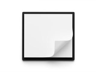 Blank White Paper Notepad isolated on white background