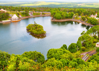 Ganga Talao also known as Grand Bassin crater lake on Mauritius. It is considered the most sacred Hindu place. There is a temple dedicated to Lord Shiva, Lord Hanuman, Goddess Lakshmi and others Gods.