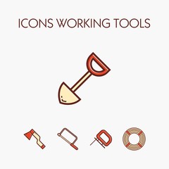 Icons worcking tools