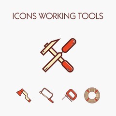 Icons worcking tools
