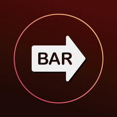 Bar shop sign icon