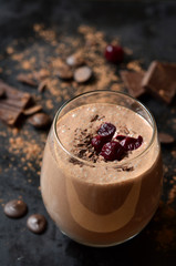 Delicious chocolate smoothie 