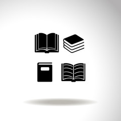 Book set vector icon.
