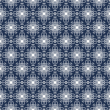 Seamless abstract pattern with curved abstract elements. Ornament for fabric, paper and other. Vector, EPS 10