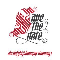 Fototapeta premium Save The Date, Wedding Invitation Card