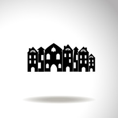 Town vector icon.