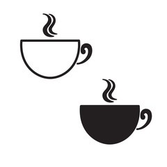 black cup on white background