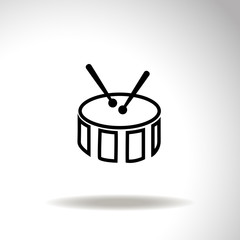 Snare Drum vector icon.