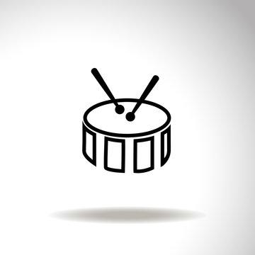 Snare Drum vector icon.
